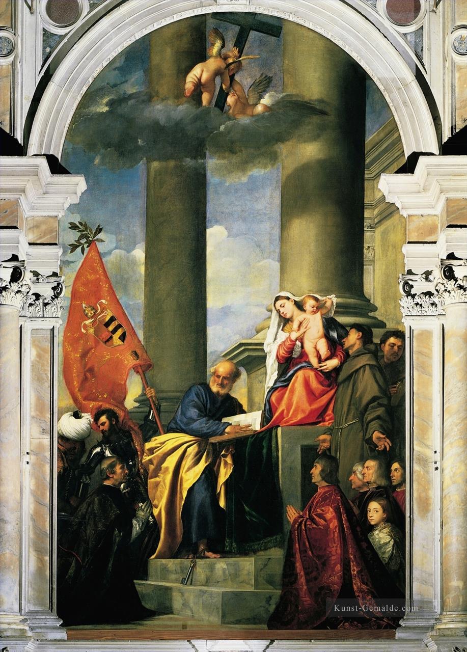 Madonna Pesaro Tizian Ölgemälde